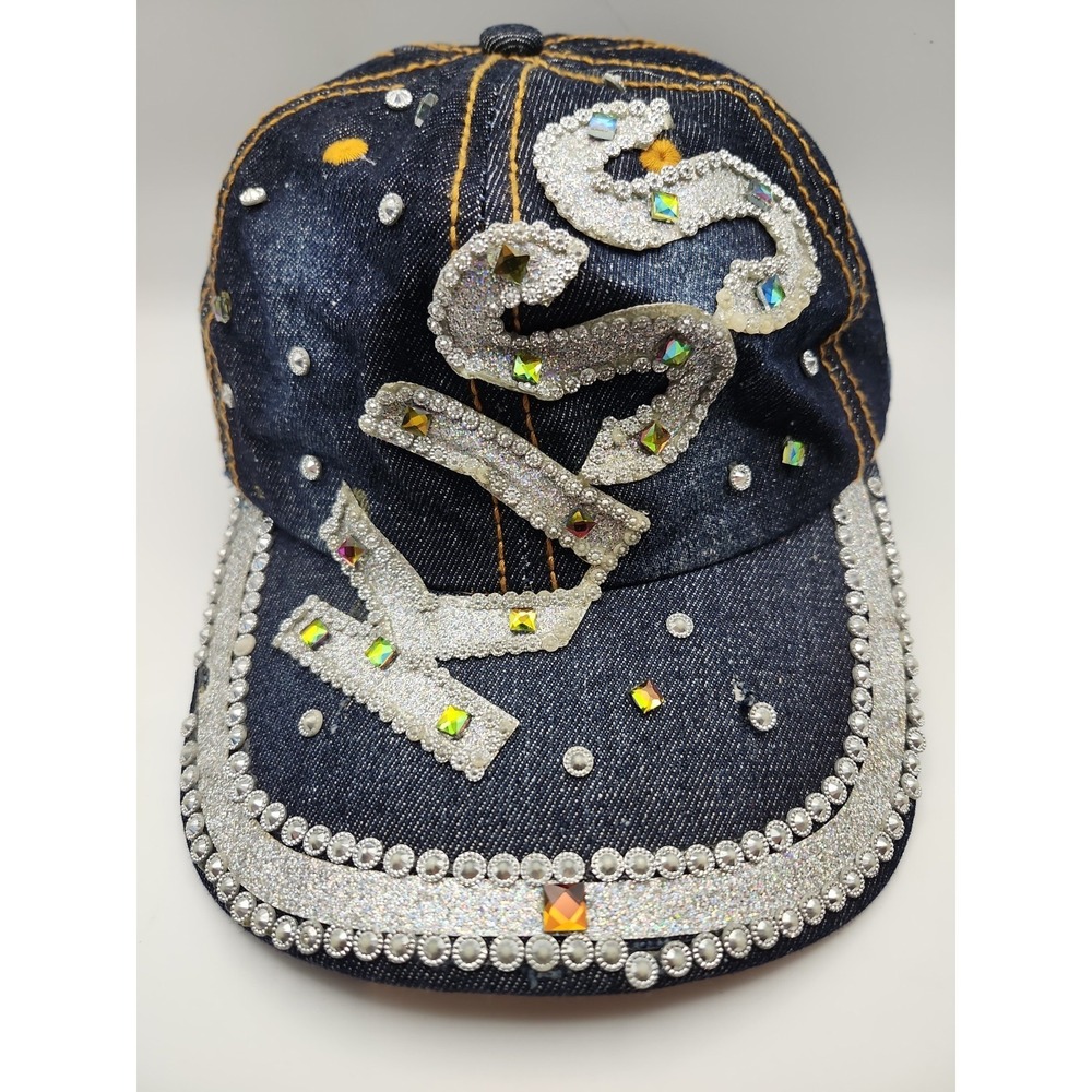 Kiss Rhinstone‎ Bling Adjustable Denim Hat